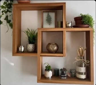 Interlocking square shelf