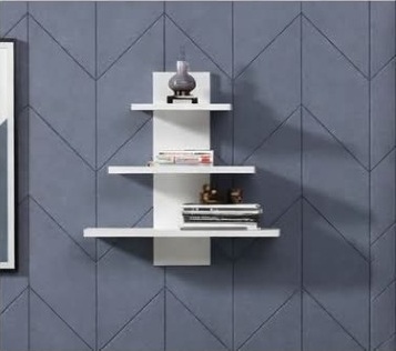 Stepped white shelf