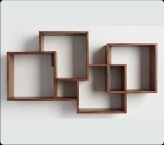 Interlocking geometric shelf