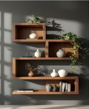 Serpentine display shelf