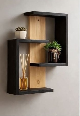 Twin frame wall shelf