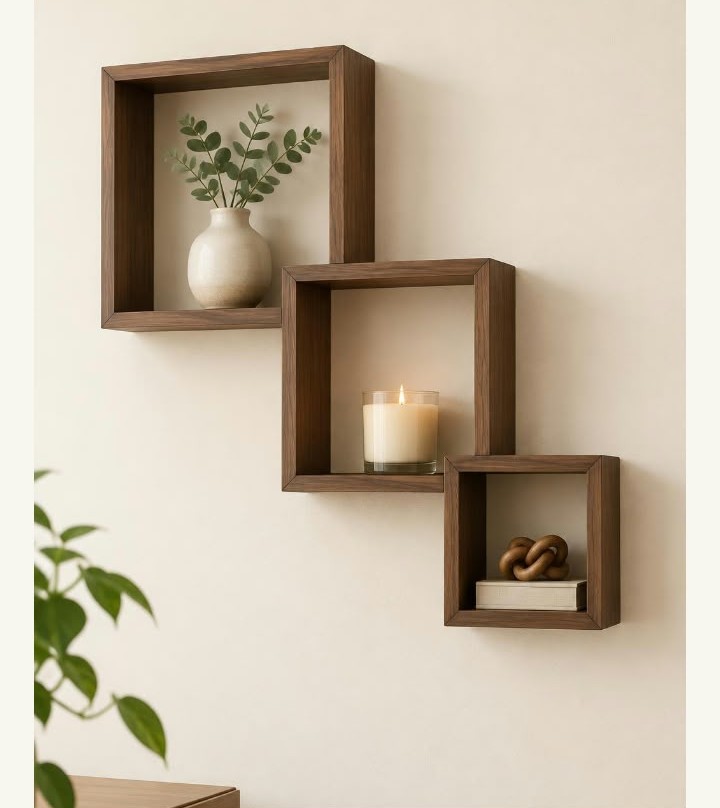 Cascade cube shelf