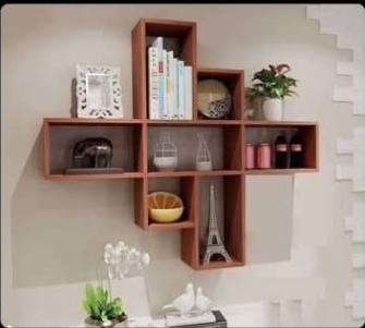 Cross display shelf